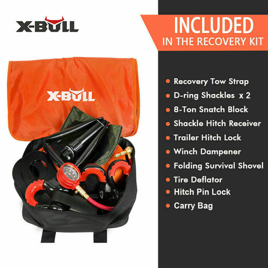 X-BULL Winch Recovery Kit - 11PCS