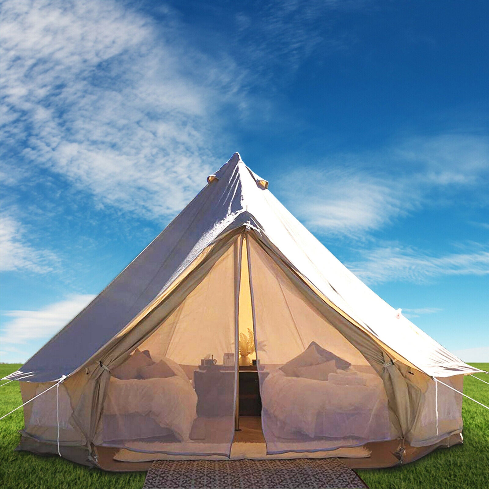 Canvas Bell Tent 3m/4m/5m/6m