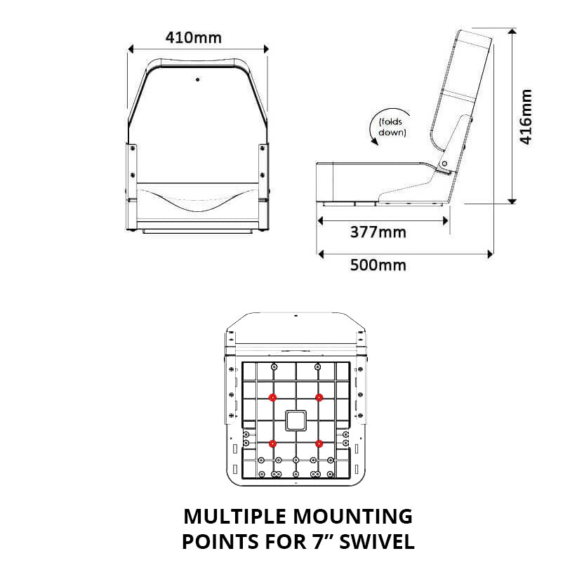 Boat Seat - Marine Seating Tinny, Jetski Chair - Boating Online