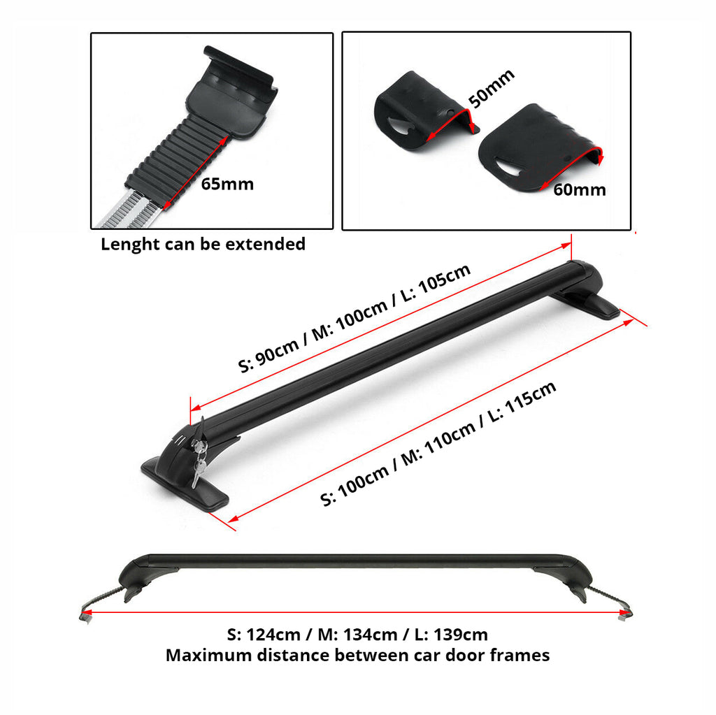 Aluminum Roof Rack with Door Clamps Cargo Luggage Rack