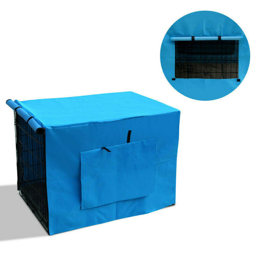 Pet Cage Cover - Pet - (M): 91 x 57 x 63cm,Blue,(M): 91 x 57 x 63cm,Green,(L): 105 x 69 x 77.5 cm,Blue,(L): 105 x 69 x 77.5 cm,Green,(XL): 120 x 74 x 80cm,Blue,(XL): 120 x 74 x 80cm,Green