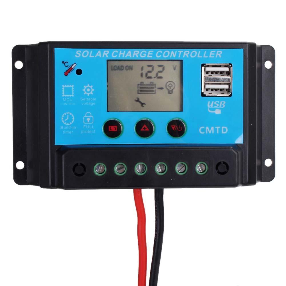 Dual USB Solar Regulator with LCD 10/20/30A | 4WD, Offgrid and Campin