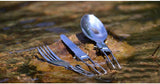 Foldable Stainless Steel Cutlery Set - Hiking - Default Title