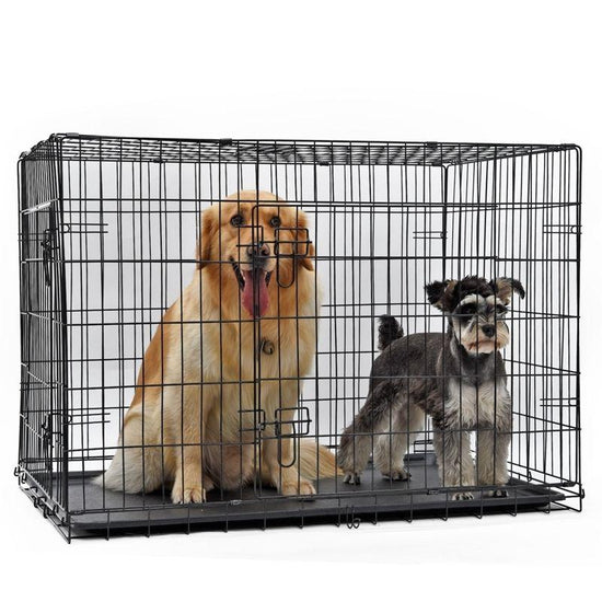 Folding Pet Cage - Pet - (XS): 61 x 43.5 x 50cm,(S): 77 x 48 x 54cm,(M): 91 x 57 x 63cm,(L): 105 x 69 x 77.5 cm,(XL): 120 x 74 x 80cm