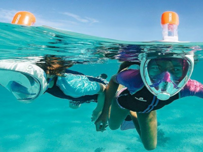 Full Face Snorkeling Mask - Beach - S/M,Black,S/M,Pink,S/M,Blue,S/M,Green,L/XL,Black,L/XL,Pink,L/XL,Blue,L/XL,Green