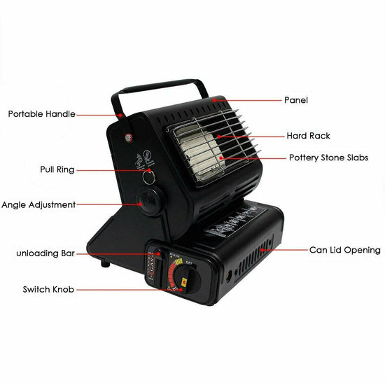 Portable Gas Heater - Winter - black,red