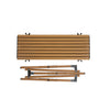 Foldable Table and Chair Set for Camping - Oak Colour