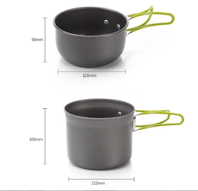 Lightweight Cookware Pot Set, Hiking 34.90 AUD