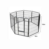 Portable Outdoor Fence - Pet - 80 x 60 cm (W x H),80 x 80 cm (W x H),80 x 100 cm (W x H),80 x 120 cm (W x H)