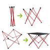Portable Aluminum Folding Table - - Red,Silver,Blue