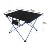 Portable Aluminum Folding Table - - Red,Silver,Blue