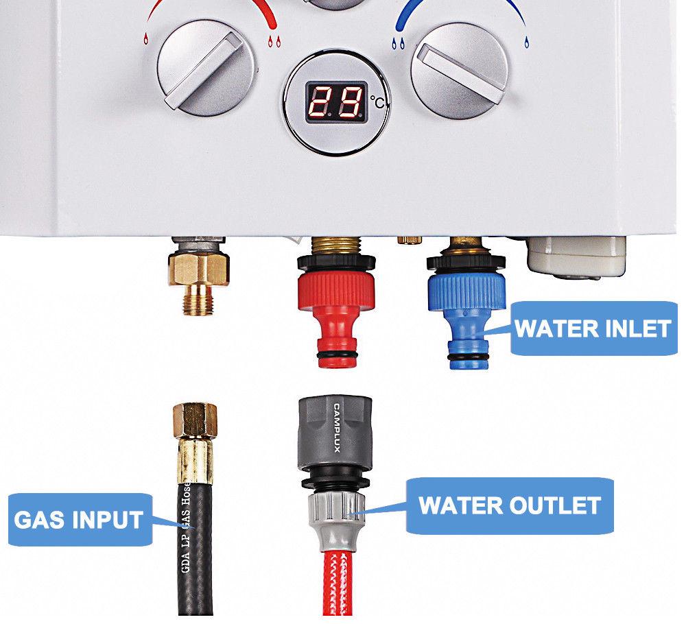 Portable Gas Hot Water Heater System with Pump, Outdoor Shower