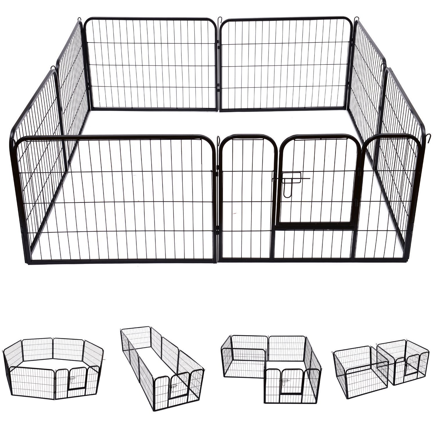 Portable Outdoor Fence - Pet - 80 x 60 cm (W x H),80 x 80 cm (W x H),80 x 100 cm (W x H),80 x 120 cm (W x H)