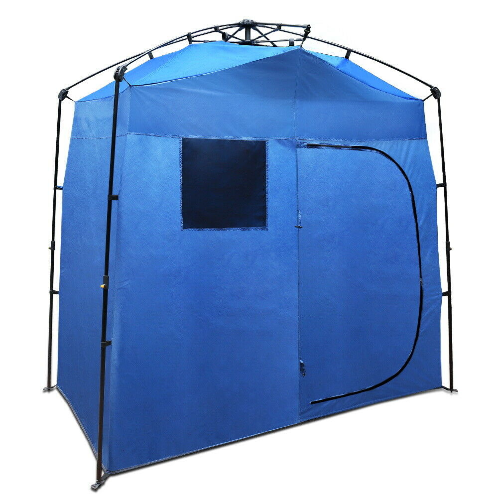 Double PopUp Dressing Tent Portable Shower for Camping or Markets