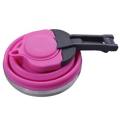 Silicone Collapsible Kettle - Hiking - Red,Blue,Pink,Green,Orange