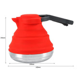 Silicone Collapsible Kettle - Hiking - Red,Blue,Pink,Green,Orange
