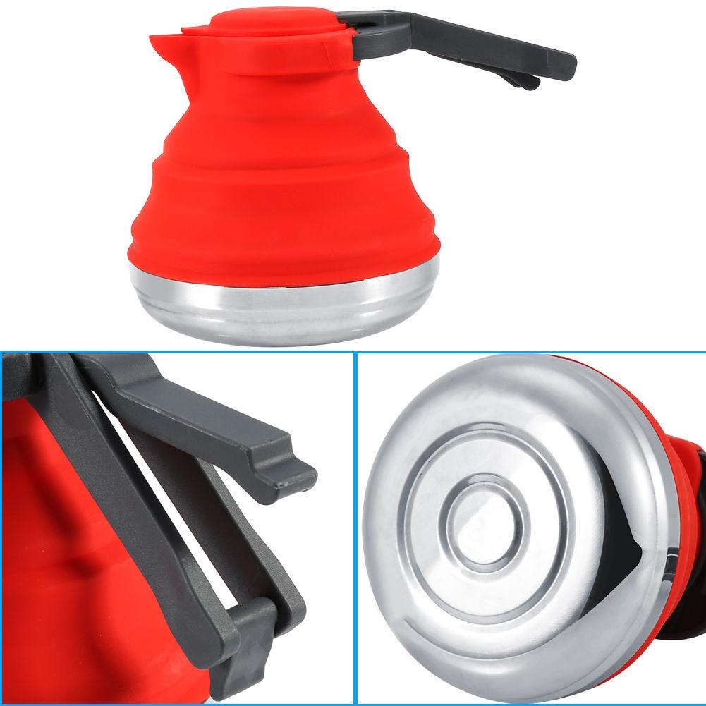 Silicone Collapsible Kettle - Hiking - Red,Blue,Pink,Green,Orange