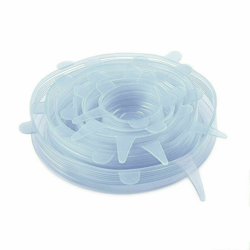 Reusable Silicone Lids - Eco - white (6 pack),blue (6 pack)