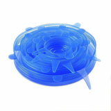 Reusable Silicone Lids - Eco - white (6 pack),blue (6 pack)