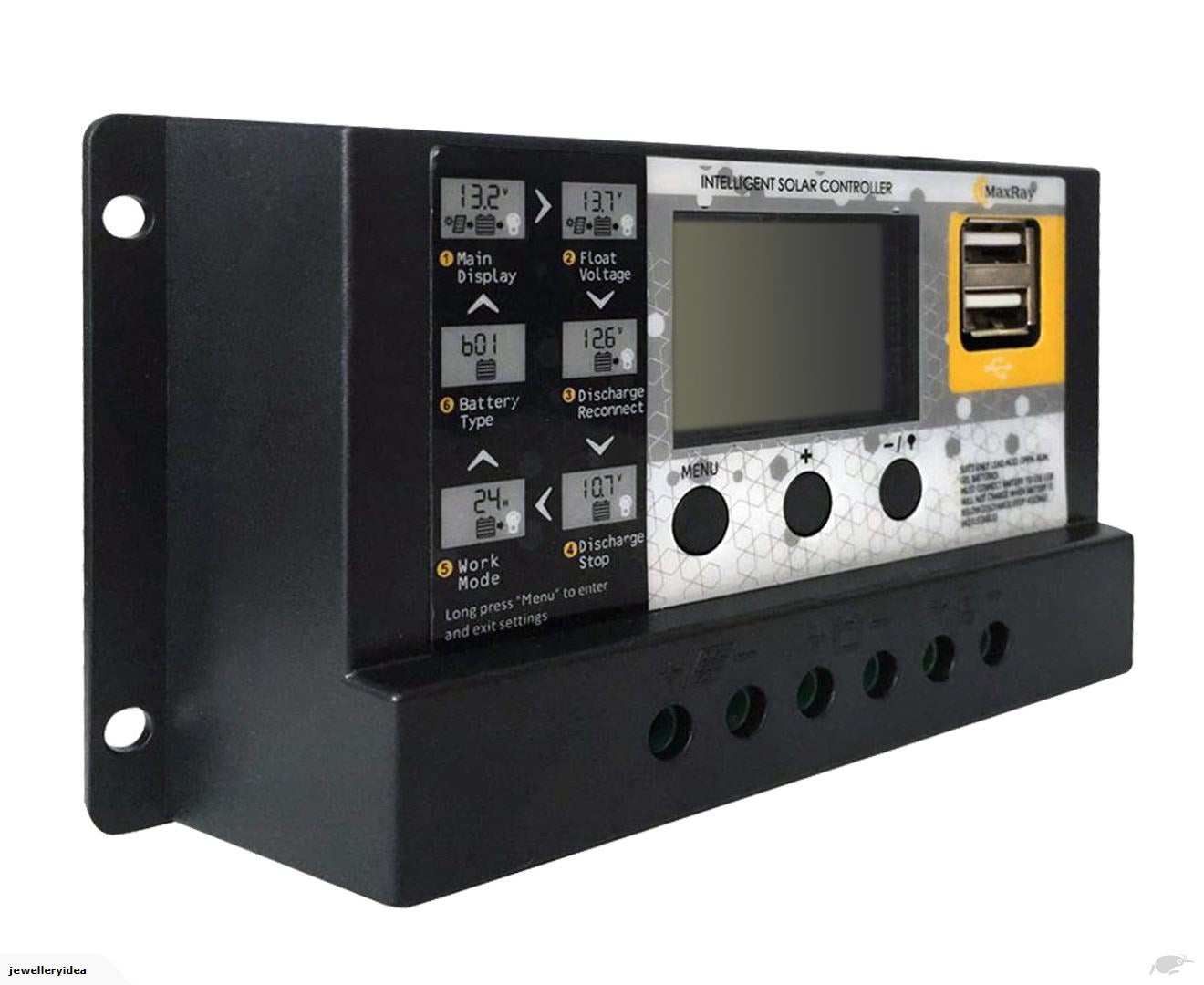 Dual USB Solar Regulator with LCD 10/20/30A | Offgrid and Camping ...