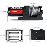 X-BULL Electric Winch 3000LBS Steel Cable