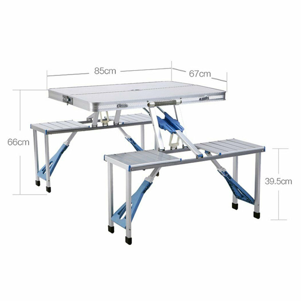 Lightweight Foldable Table Set with Stools Caravan and Camping
