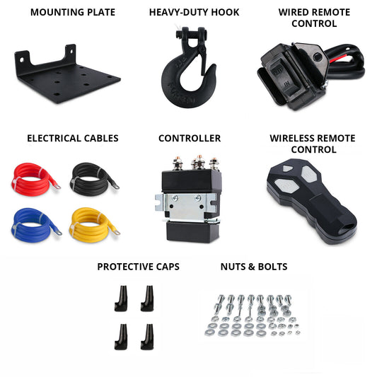 X-BULL Electric Winch 3000LBS Steel Cable